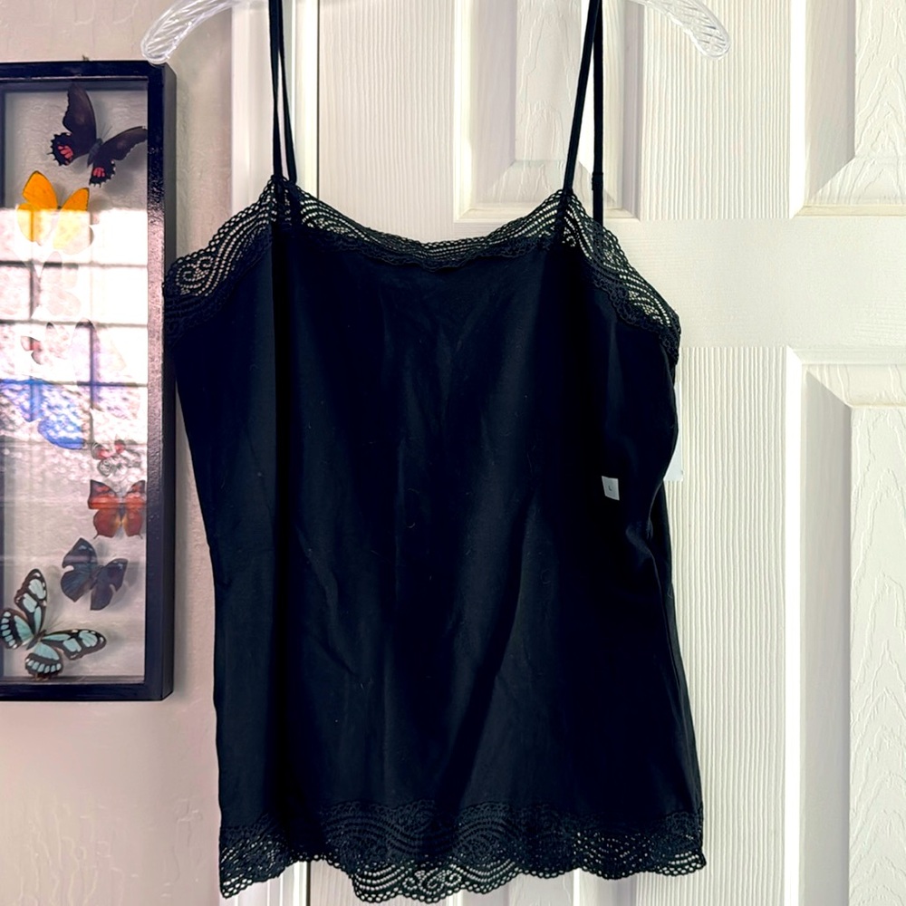 NWT Ann Taylor Black Lace Cami
